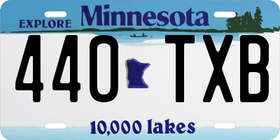MN license plate 440TXB