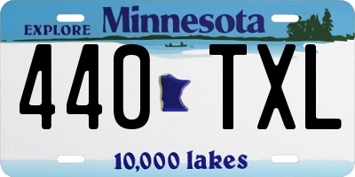 MN license plate 440TXL