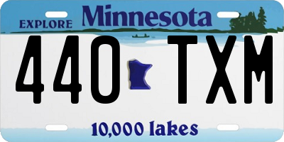 MN license plate 440TXM