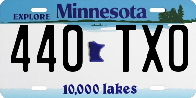 MN license plate 440TXO