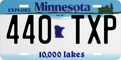 MN license plate 440TXP
