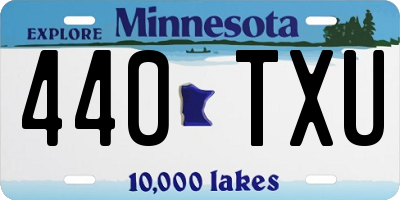 MN license plate 440TXU