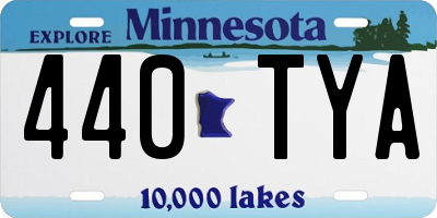 MN license plate 440TYA