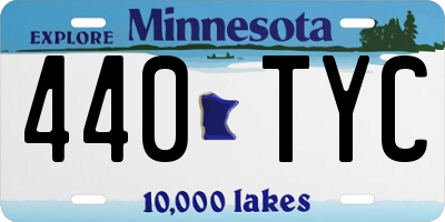 MN license plate 440TYC