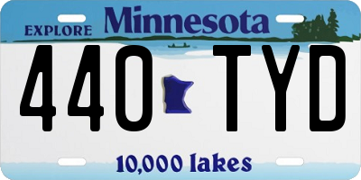 MN license plate 440TYD