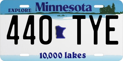 MN license plate 440TYE