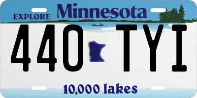 MN license plate 440TYI
