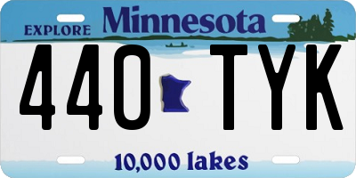 MN license plate 440TYK
