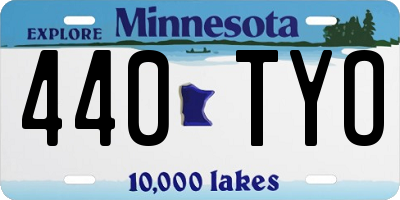 MN license plate 440TYO