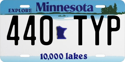 MN license plate 440TYP