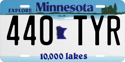 MN license plate 440TYR