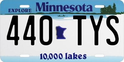 MN license plate 440TYS