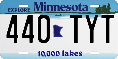 MN license plate 440TYT