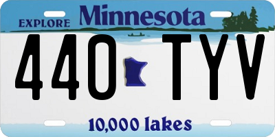 MN license plate 440TYV