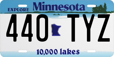 MN license plate 440TYZ