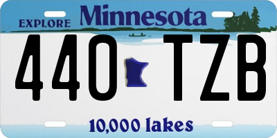 MN license plate 440TZB