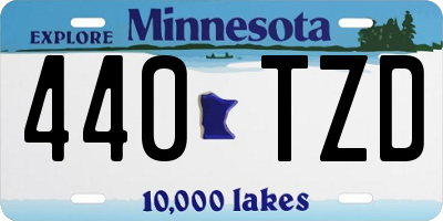 MN license plate 440TZD