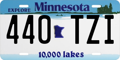 MN license plate 440TZI