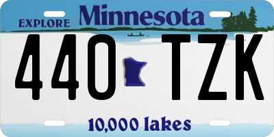 MN license plate 440TZK