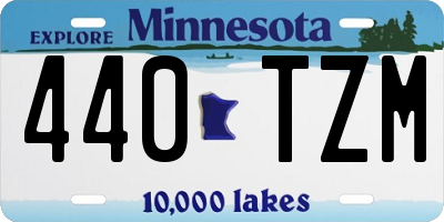 MN license plate 440TZM