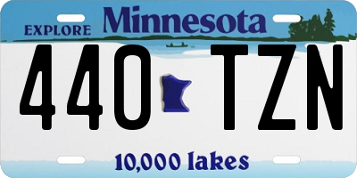 MN license plate 440TZN