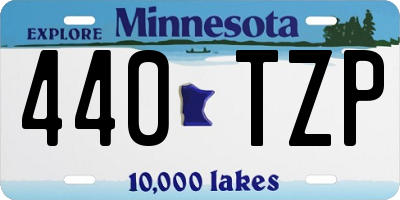 MN license plate 440TZP