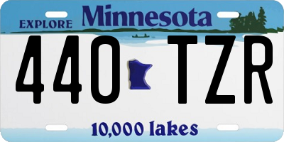 MN license plate 440TZR