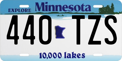 MN license plate 440TZS