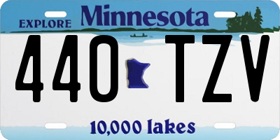 MN license plate 440TZV