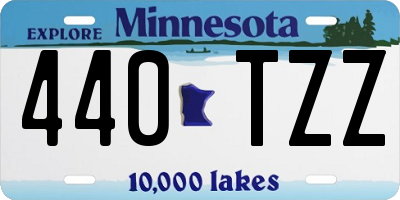 MN license plate 440TZZ