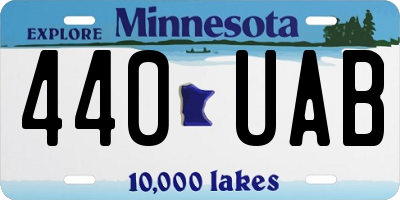 MN license plate 440UAB