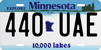 MN license plate 440UAE