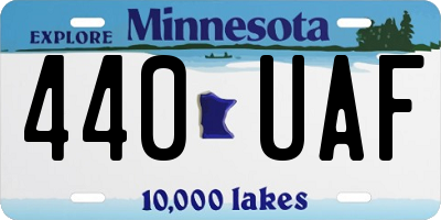 MN license plate 440UAF