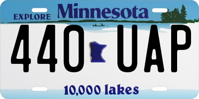 MN license plate 440UAP