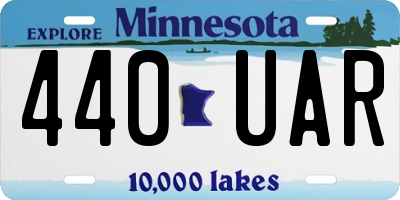 MN license plate 440UAR