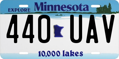 MN license plate 440UAV