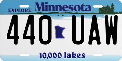 MN license plate 440UAW
