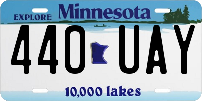 MN license plate 440UAY