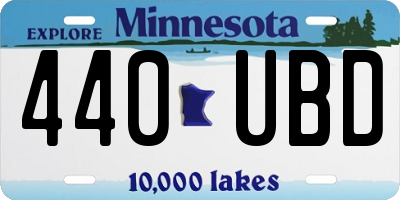 MN license plate 440UBD