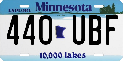 MN license plate 440UBF