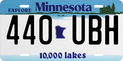 MN license plate 440UBH