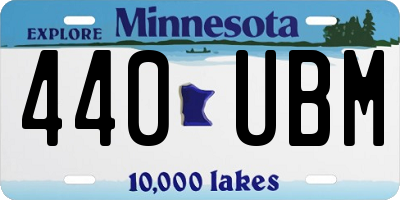 MN license plate 440UBM