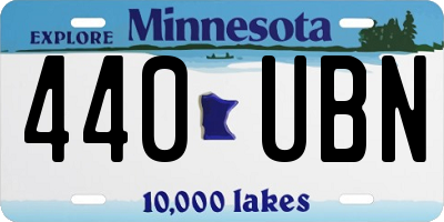 MN license plate 440UBN