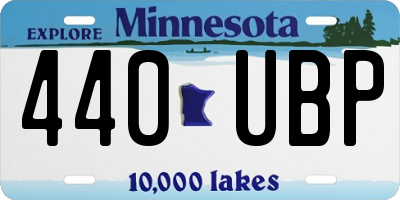 MN license plate 440UBP