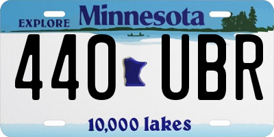 MN license plate 440UBR