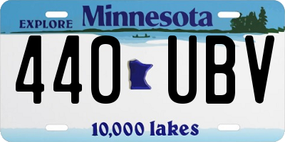 MN license plate 440UBV