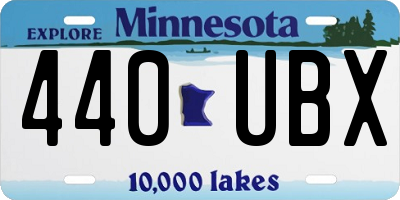 MN license plate 440UBX