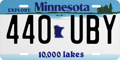 MN license plate 440UBY