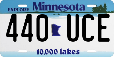 MN license plate 440UCE