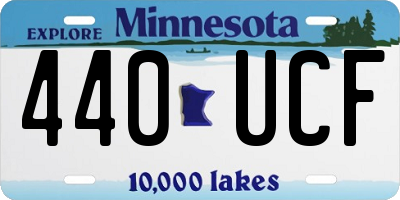 MN license plate 440UCF